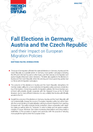 Fall elections in Germany, Austria and the Czech Republic and their impact on European migration policies
