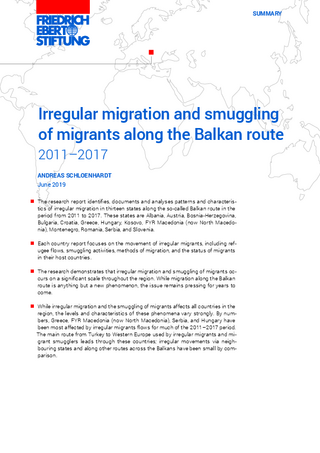 Irregular migration and smuggling of migrants along the Balkan route