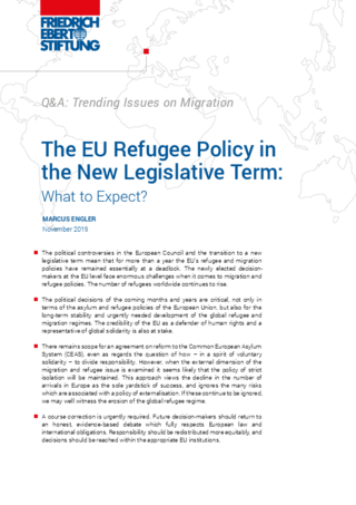The EU refugee policy in the new legislative term