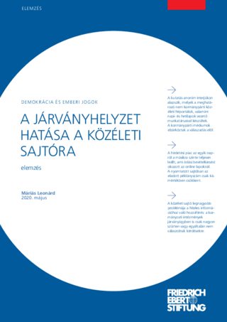 A járványhelyzet hatása a közéleti sajtóra