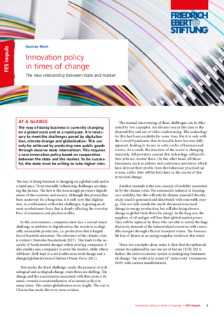 Innovation policy in times of change