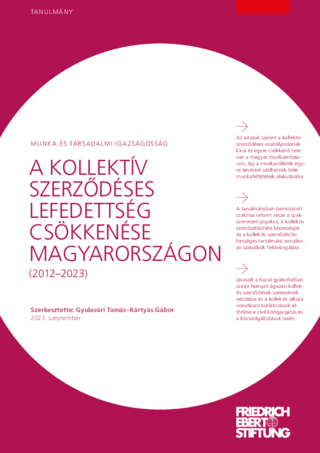 A kollektív szerzodéses lefedettség csökkenése Magyarországon